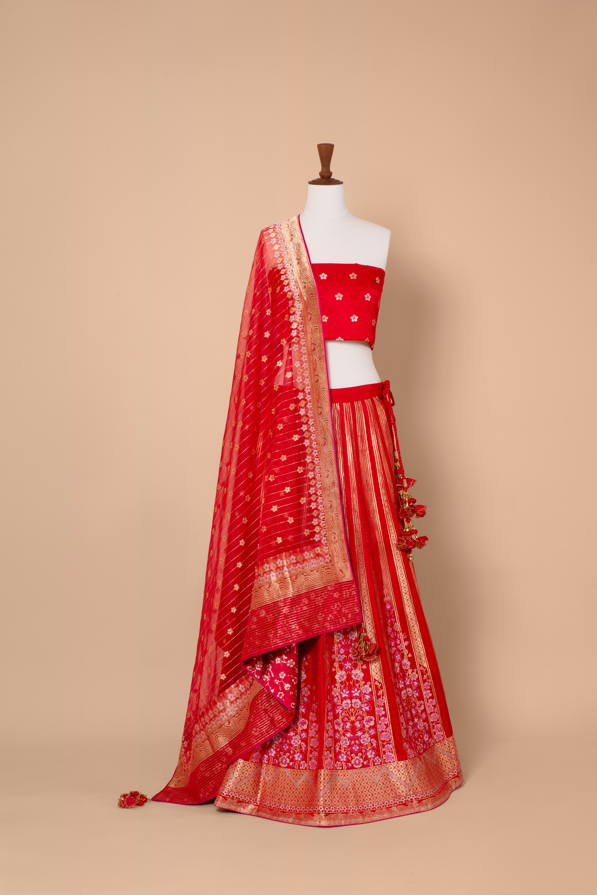 Miraculous Digital Printed Oraganza Silk Party Ware Lehenga Choli Along  With Stitched Patterned Blouse